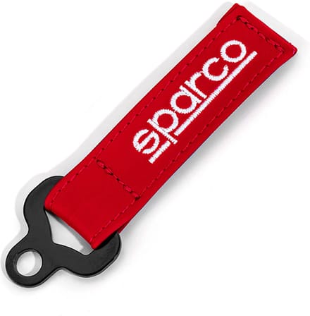 Sparco Leer Sleutelhanger - Rood — Maat Onesize