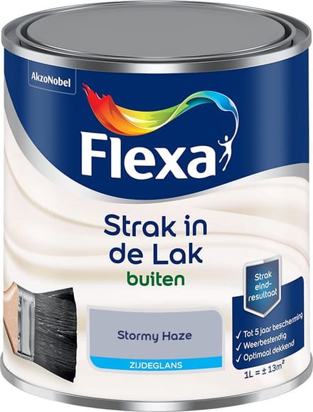 Flexa - Strak In De Lak Buitenlak Zijdeglans - Stormy Haze - Mengverf - 1 L
