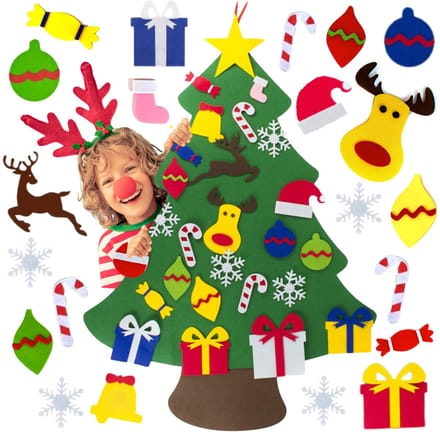Zolta - Filc Kerstboom voor Kinderen - 95cm - DIY Creatief - Inclusief Decoraties