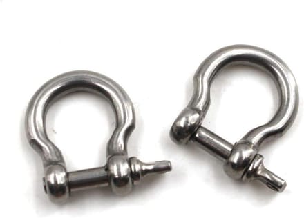 Roestvrij stalen ringbeugel set van 2 - M10 schakels voor bevestigingstoepassingen.