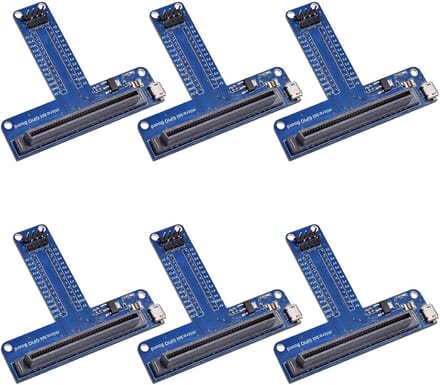Uitbreidingsadapter Set - Breadboard Interface - Microbit Programmering - 6 Stuks Inbegrepen - 65 x 73 mm - Blauw