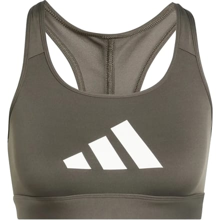 Adidas Powerreact Big Logo Graphic Sportbeha Zwart XS Vrouw