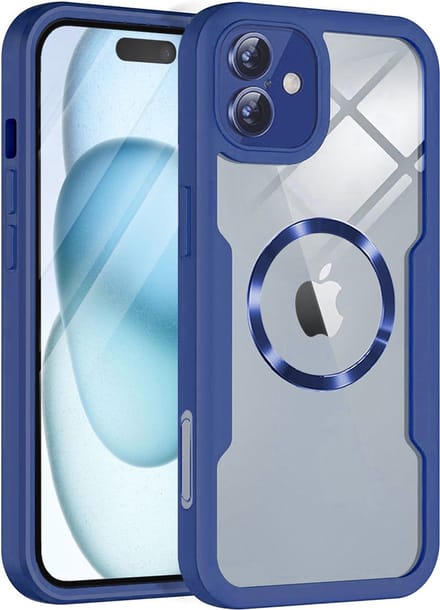 Hoesje geschikt voor Apple iPhone 16 Plus - Techsuit ColorVerse 360 Case met Screenprotector - Geschikt voor MagSafe - Blauw