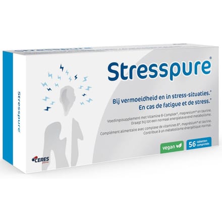 StressPure® | Stress Magnesium - Vitamine B complex Taurine 56 Gecomprimeerde tabletten