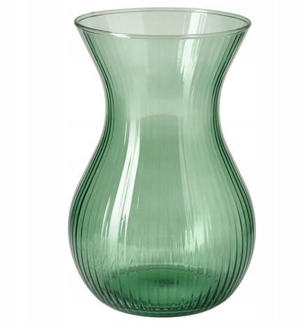 Elegante Groen Glazen Vaas - 18 cm Hoog
