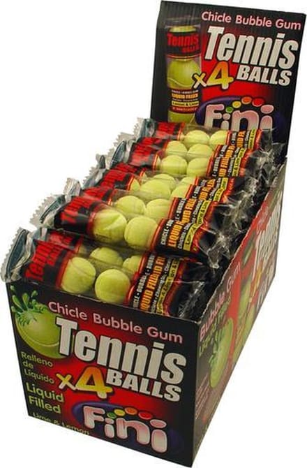 Fini Kauwgom Tennisballen 50 x 4-pack