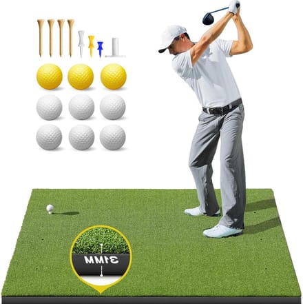 Golf Oefenmat - Golfmat Golfslagmat - Golfslag Oefenen - Duurzaam Kunstgras - 122 x 152 cm - Groen