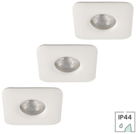 Lybardo - Voordeelset van 3 Lybardo badkamer Inbouwspots - Vierkant - Spotjes Inbouw
