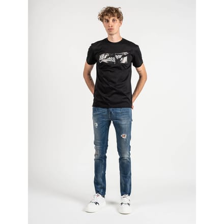 Les Hommes T-shirt Mannen zwart