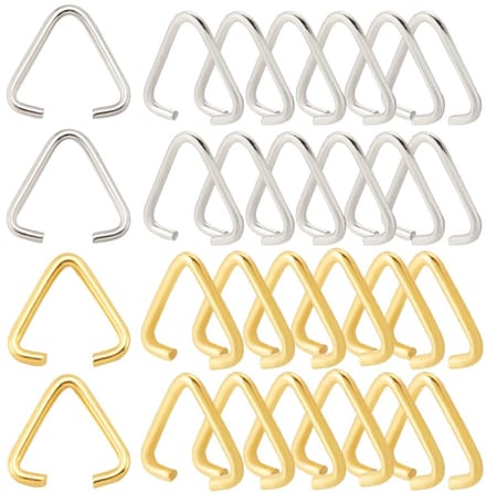 Dailygoods- Springringen 300 Stuks 12mm Driehoek - Hanger Klem