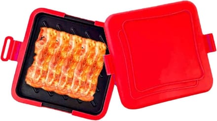 Magnetron Grill - Sandwich Maker - Snelle Snacks - Antiaanbakplaten - 4 x 17 x 4 cm - Rood