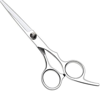 Professionele haarknipschaar met roestvrijstalen rand Kappersschaar voor stijlvol kapsel zilver