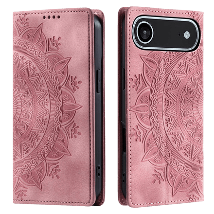 Comfycase Apple iPhone Air Soft Mandala Bookcase Roze