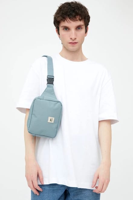 Lefrik Reef Crossbodytas - Eco Friendly - Recycled Materiaal - Stone Blue