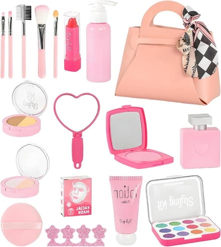 Kinderen Nep Make-up Speelset - Rollenspel Speelgoed - Creatief Spelen - Kindveilig Ontwerp - 23 x 15 x 5 cm