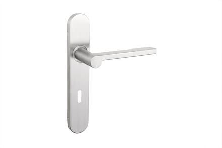 Lavuzo deurkruk Caserta RVS met afgerond schild SL72 | Per set | Deurklink met schild