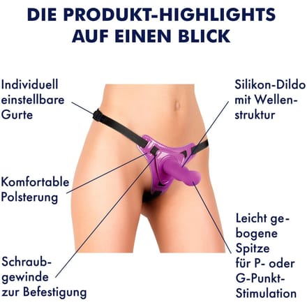 Strap-On met schroef  draad van siliconen, 12,7 cm