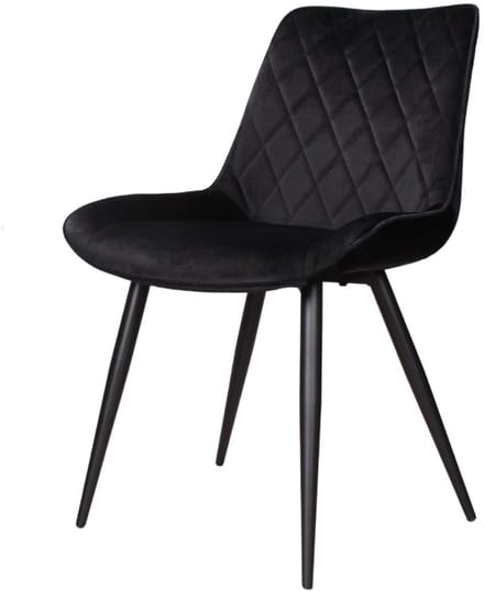 DS4U - Benito 3.0 eetkamerstoel velours - zwart