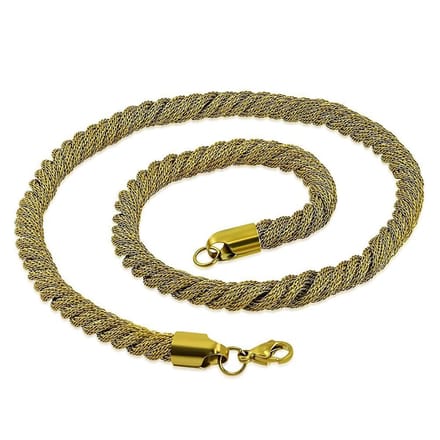 Amanto Ketting Dominic - 316L Staal - Mesh - 7mm - 50cm