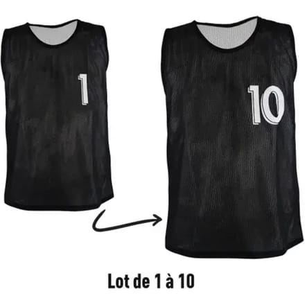 Nummered omkeerbare hesjes Sporti N° 1 - 10 (x10)