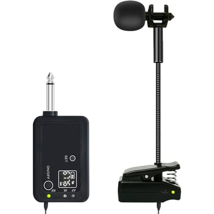 UHF draadloze instrumenten microfoon saxofoon microfoon zender ontvanger set Plug & Play Pick zwart