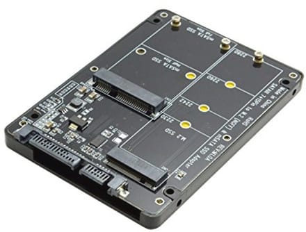 2-in-1 M.2 en mSATA naar SATA 3.0 Adapter Converter