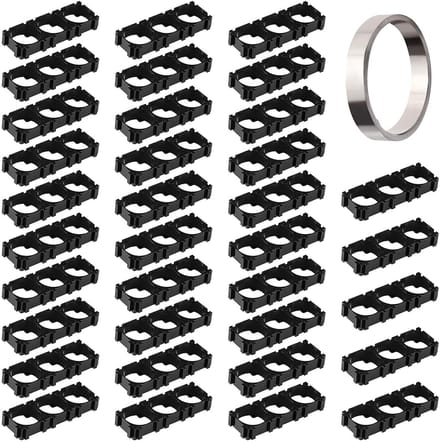 Allecto - 18650 Batterijhouder - 3 Cels - 35 Stuks - Zwart