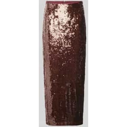 Slim fit midirok met pailletten