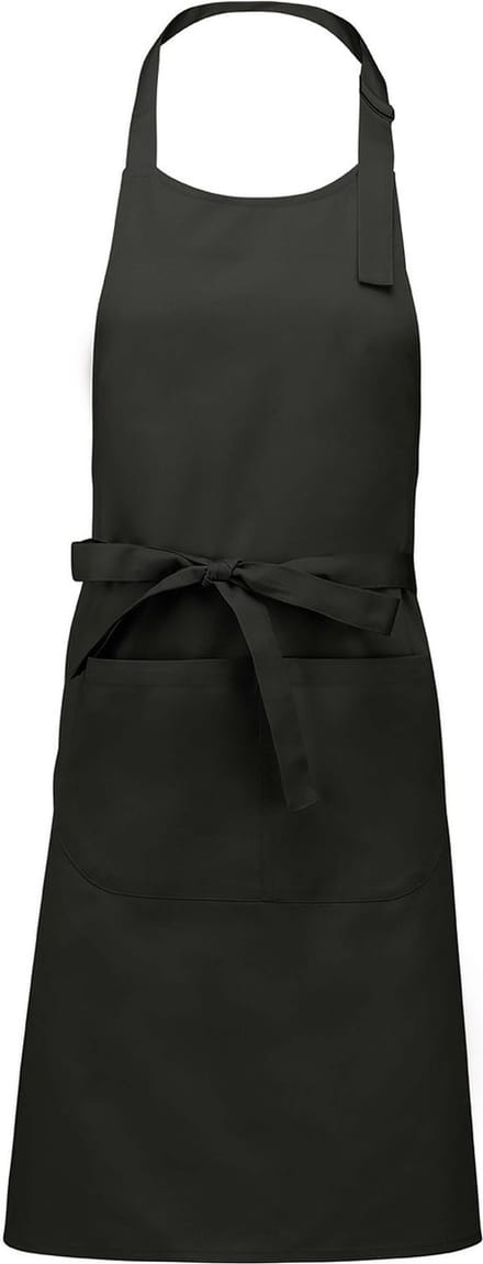 Keukenschort - "Super Chef" - grijs - blanco - katoen/polyester - (76 x 90 cm)