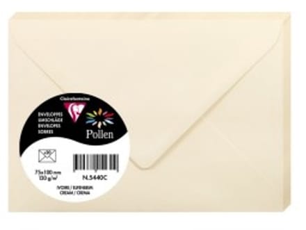 Stuifmeel van Clairefontaine enveloppe mini, ivoor