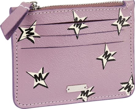 SCOTCH & SODA Leren Kaarthouder Printed Card Holder Petal Roze Veelkleurig