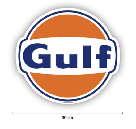 Gulf Logo Officiele Sticker 30 cm Gelicenseerd
