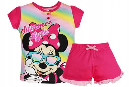 Disney Minnie Mouse short pyjama - kleur fuchsia - in geschenkendoos. Maat 122 cm / 7 jaar