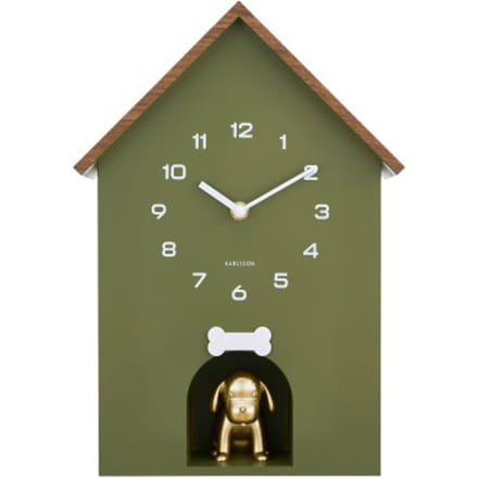Karlsson wall clock dog house - Øcm
