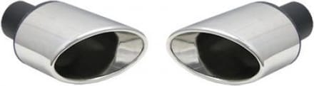 IVOL Uitlaatsierstuk set RVS Ovaal - Passend 45-57mm