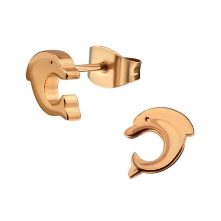Rvs sieraden - Oorbellen - 7mm -Rosegoudkleur - Lichtgewicht-Dames