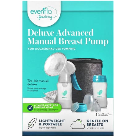 Evenflo Voeding, Deluxe Geavanceerde Handmatige Borstkolf, 10-delige Set blue