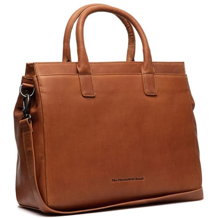The Chesterfield Brand Rivera Laptoptas 14 inch - Echt leer - Cognac
