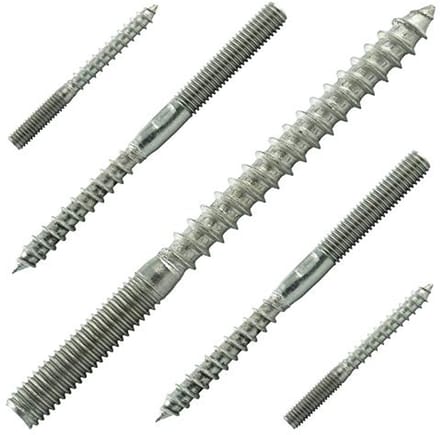 Stokschroeven M12 x 120 mm - 20 stuks - Dubbele Schroefdraad - Roestvrij Staal A2 V2A