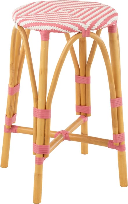 J-Line kruk Live - rotan - roze/wit - small
