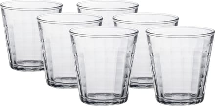 Duralex Drinkglazen Prisme - 6x stuks - glas - 220 ml - water/koffie