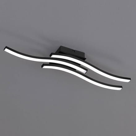 Reality Leuchten LED plafondlamp Route in zwart, 3-lamps