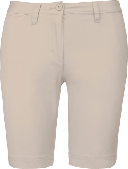 Kariban Dames chino bermudashorts K751 - Beige - 36 NL (38 FR)