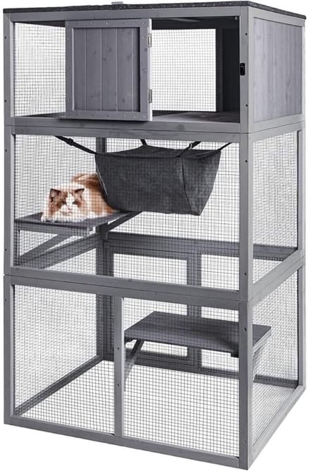 MKSS® Kattenhuis voor Buiten - Kattenhok - Kattenren - Kattenbench