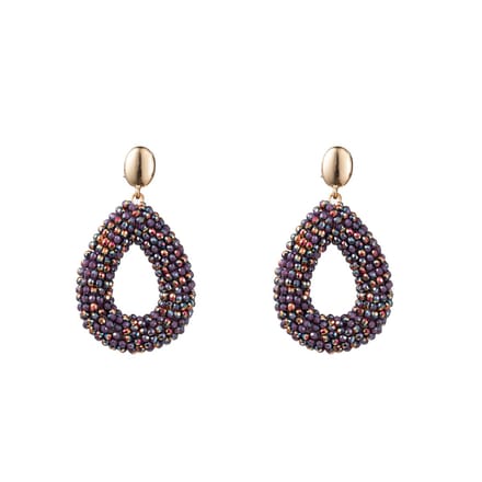 Go Dutch Label Oorknoppen full on beads drop Lavender
