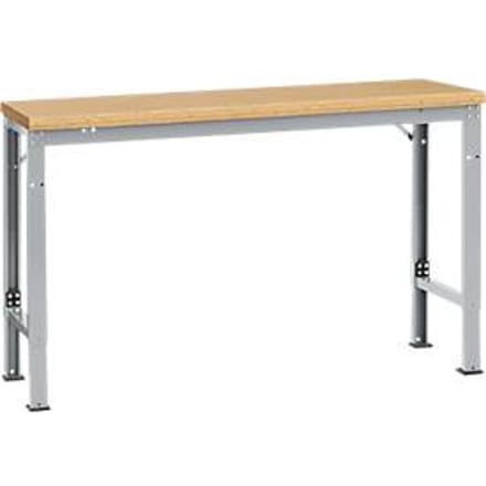Manuflex basistafel UNIVERSAL Speciaal, 1500 x 800 mm, multiplex natuur, aluminium zilver