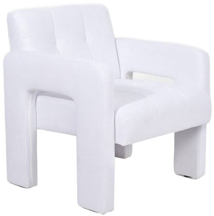 HOMLA - Armchair - PELLE - White - 68x69x75 cm