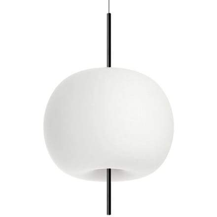 kdln hanglamp Kushi, zwart/wit, Ø 43 cm, dimbaar