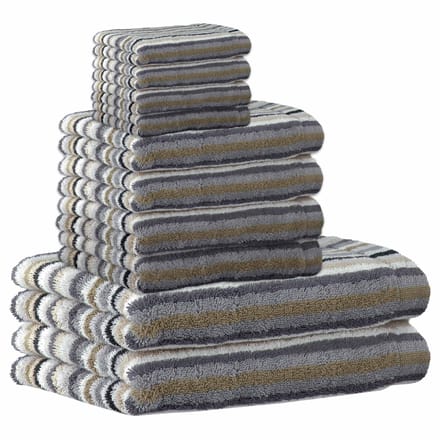 Cawoe Handdoek Life Style Stripes Een maat, 50x100 Set van 10