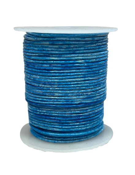 Leren koord rol 1,5mm 50m blauw